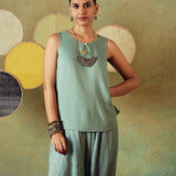 Sleeveless Top Muted Sage Green
