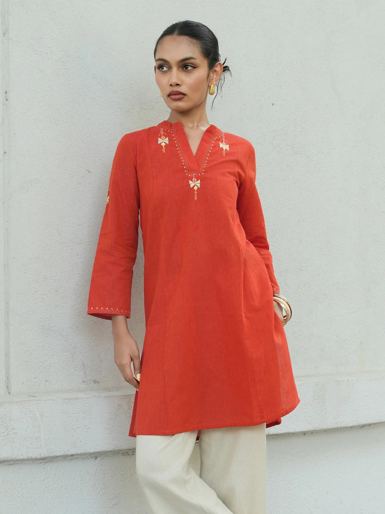 Red Princess Line Kurta