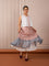 RA Studio Rust Red Mulmul Skirt with Blue Border & Cotton Inner