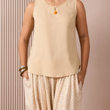 RA Studio Sleeveless Tunic Solid Beige