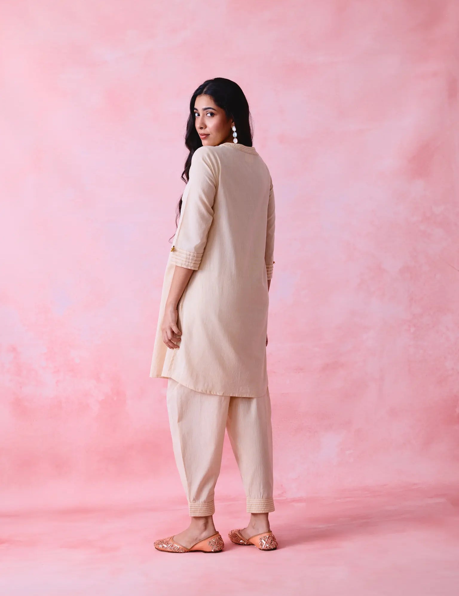 Beige kurta and pant set
