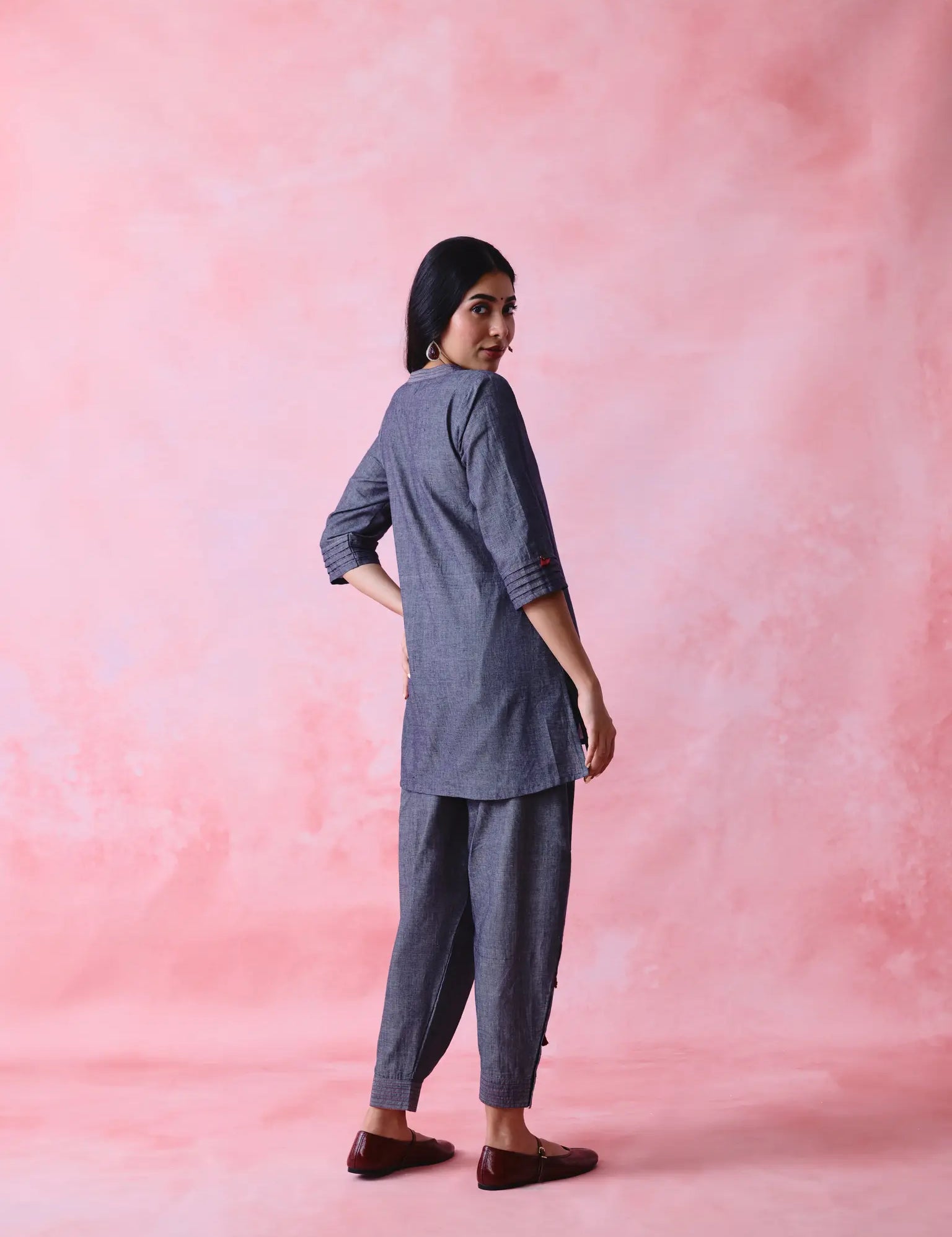 Grey Mangalgiri kurta set  for women