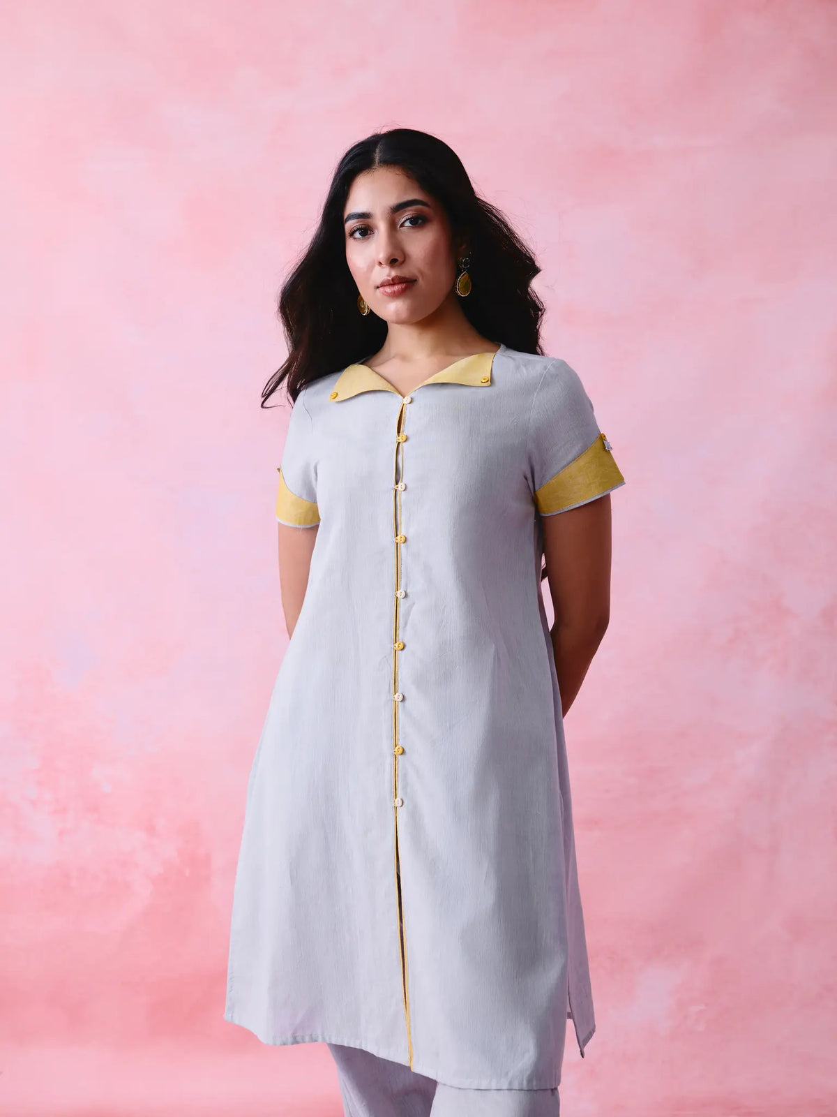 Mustard women’s straight pant co-ord set