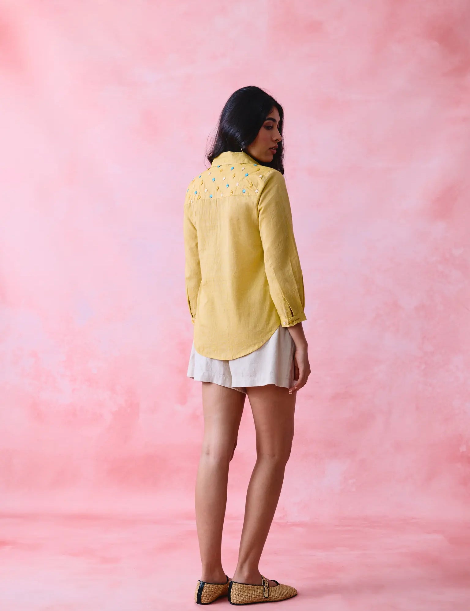 Women’s yellow yoke shirt