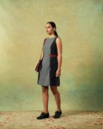 Black and Grey Panel Dress Aline