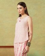 Sleeveless Tunic Pink Thin Stripes - Image 2