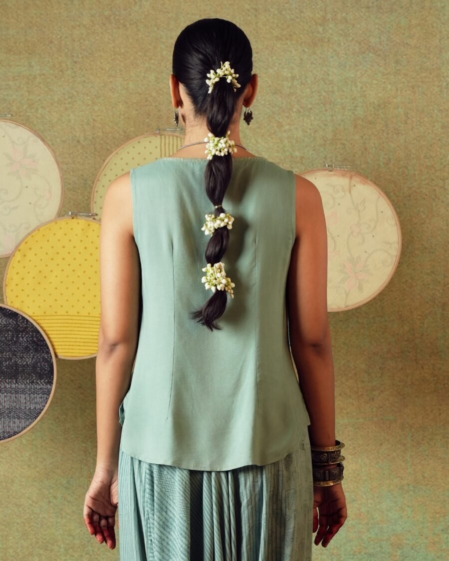 Sleeveless Top Muted Sage Green - Image 3