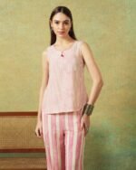 Sleeveless Tunic Pink Thin Stripes - Image 6