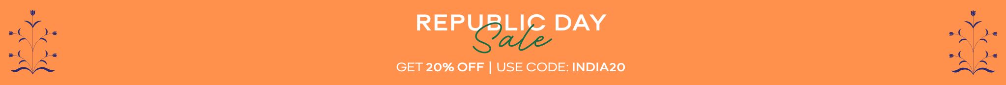Republic Day Sale 🇮🇳 Enjoy 20% off on handcrafted styles you’ll keep reaching for. Use code INDIA20 — ends soon.