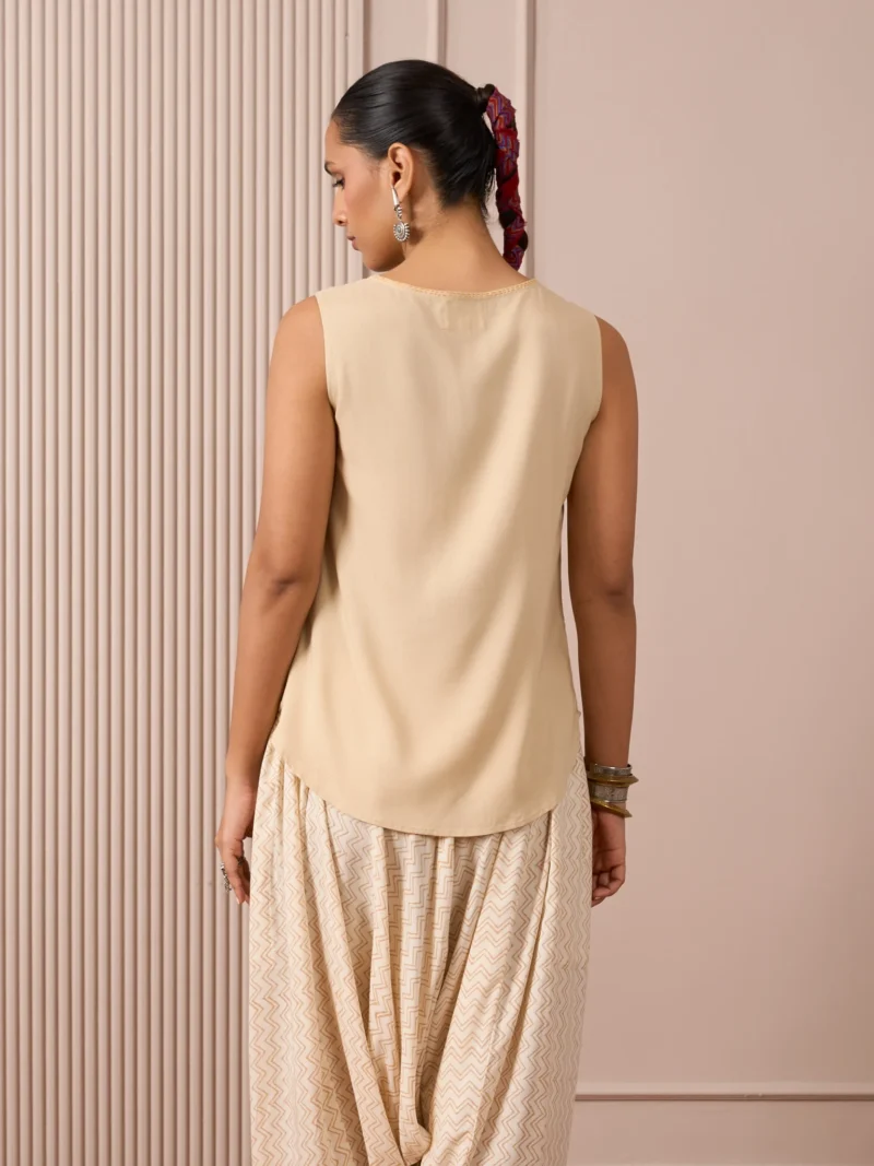 RA Studio Sleeveless Tunic Solid Beige