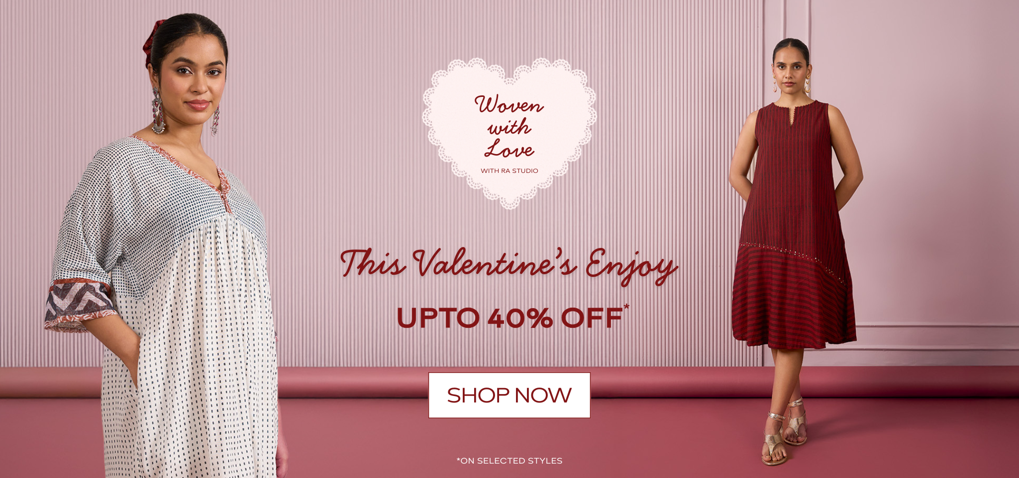 RA Studio Valentine day sale - get upto 40% Off on select items